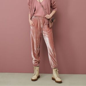 NWT Morella Radix Sz 6 Velvet Rose Pink Joggers $128